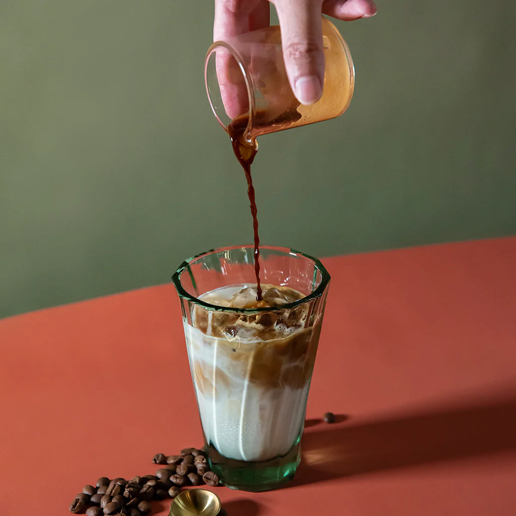 Loveramics Urban Glass Twisted Latte Glass 360ml (Black)