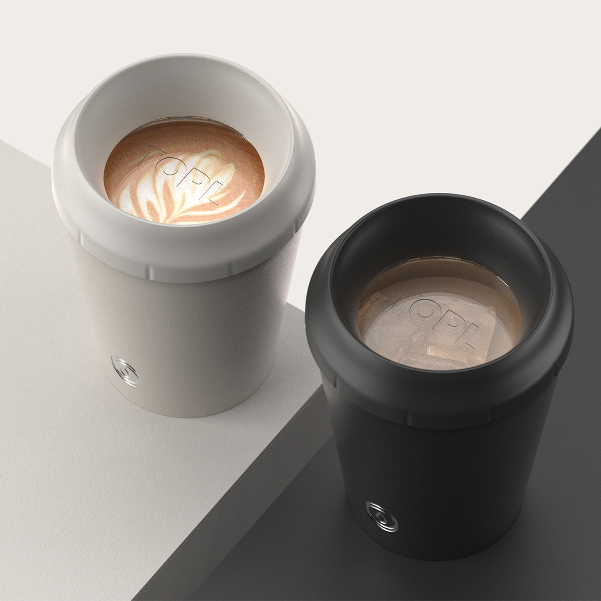 OPAL One and TOPL Flow360° Reusable Cup - Charcoal (8oz) Bundle