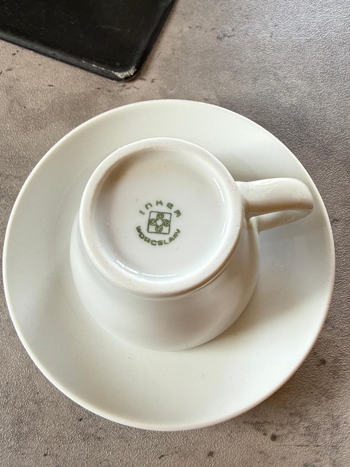 Inker Porcelain Cup and Saucer